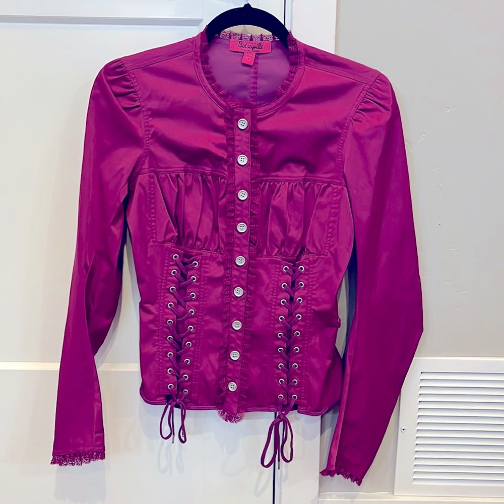 Betsey Johnson Lace-Up Top